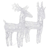Christmas Reindeers 2 pcs Multicolour 80 LEDs Acrylic - Top-Down View