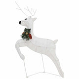 Reindeer & Sleigh Christmas Decoration 60 LEDs Outdoor White - Top-Down View