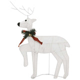 Reindeer & Sleigh Christmas Decoration 60 LEDs Outdoor White - 45-Degree Angle