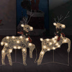 Christmas Reindeers 2 pcs Gold 40 LEDs