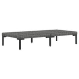 9 Piece Garden Lounge Set with Cushions Poly Rattan Dark Grey - 45-Degree Angle