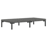 5 Piece Garden Lounge Set with Cushions Poly Rattan Dark Grey - 45-Degree Angle