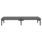 9 Piece Garden Lounge Set with Cushions Poly Rattan Dark Grey