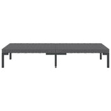 5 Piece Garden Lounge Set with Cushions Poly Rattan Dark Grey - Rear View