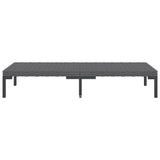 5 Piece Garden Lounge Set with Cushions Poly Rattan Dark Grey - Low Angle