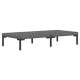 9 Piece Garden Lounge Set with Cushions Poly Rattan Dark Grey - Close-Up Angle