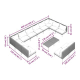 13 Piece Garden Lounge Set with Cushions Poly Rattan Dark Grey - Extra Image
