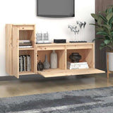 2 Piece TV Cabinet Set Solid Wood Pine