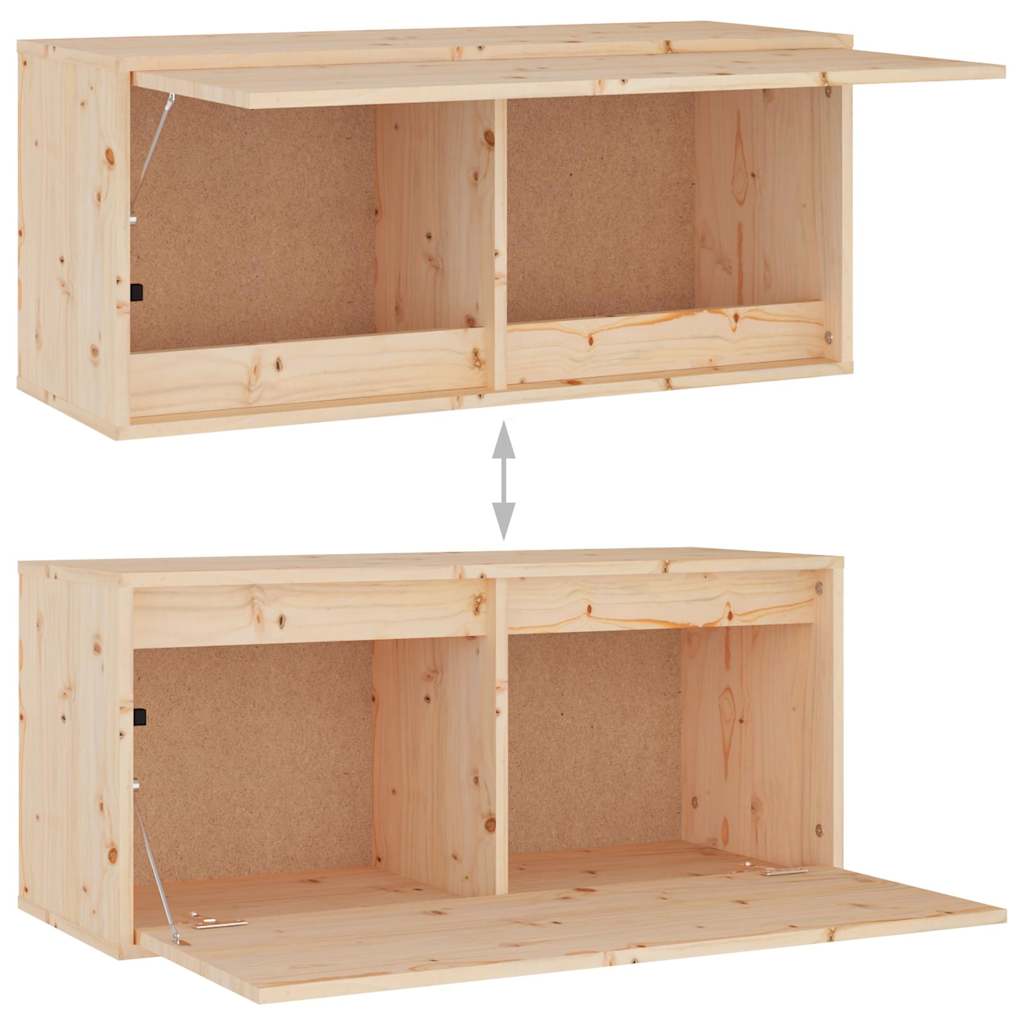 2 Piece TV Cabinet Set Solid Wood Pine