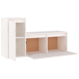 TV Cabinets 2 pcs White Solid Wood Pine - Top-Down View