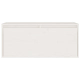 TV Cabinets 2 pcs White Solid Wood Pine - Rear View