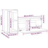 TV Cabinets 2 pcs White Solid Wood Pine - Extra Image