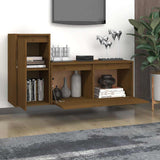2 Piece TV Cabinet Set Honey Brown Solid Wood Pine