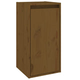 2 Piece TV Cabinet Set Honey Brown Solid Wood Pine - Low Angle