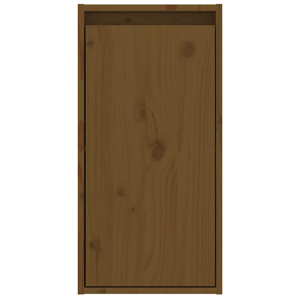2 Piece TV Cabinet Set Honey Brown Solid Wood Pine