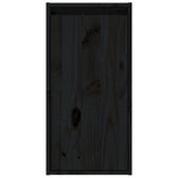2 Piece TV Cabinet Set Black Solid Wood Pine