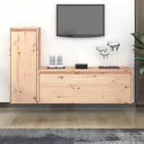 2 Piece TV Cabinet Set Solid Wood Pine