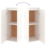 TV Cabinets 2 pcs White Solid Wood Pine - Extra Image