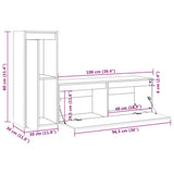TV Cabinets 2 pcs Honey Brown Solid Wood Pine - Extra Image