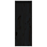 TV Cabinets 2 pcs Black Solid Wood Pine - Extra Image