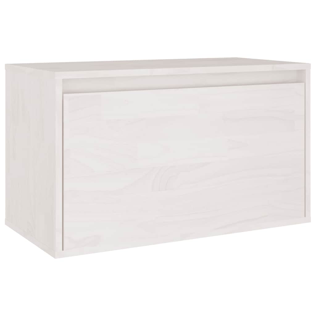 TV Cabinets 3 pcs White Solid Wood Pine