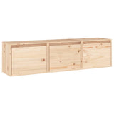 TV Cabinets 3 pcs Solid Wood Pine - Front View