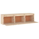 TV Cabinets 3 pcs Solid Wood Pine - Top-Down View