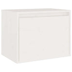 3 Piece TV Cabinet Set White Solid Wood Pine