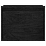 3 Piece TV Cabinet Set Black Solid Wood Pine