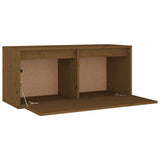 TV Cabinets 3 pcs Honey Brown Solid Wood Pine