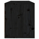TV Cabinets 3 pcs Black Solid Wood Pine - Rear View
