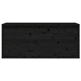 TV Cabinets 3 pcs Black Solid Wood Pine