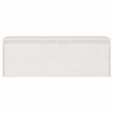 TV Cabinets 3 pcs White Solid Wood Pine