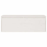 TV Cabinets 3 pcs White Solid Wood Pine - Rear View