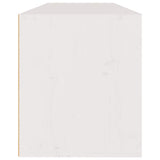 TV Cabinets 3 pcs White Solid Wood Pine
