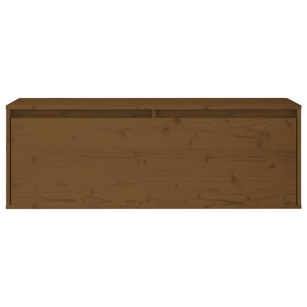TV Cabinets 3 pcs Honey Brown Solid Wood Pine