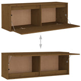 TV Cabinets 3 pcs Honey Brown Solid Wood Pine