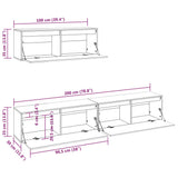 TV Cabinets 3 pcs Honey Brown Solid Wood Pine