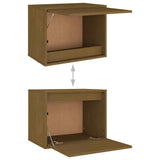4 Piece TV Cabinet Set Honey Brown Solid Wood Pine
