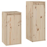 TV Cabinets 2 pcs Solid Wood Pine - Front View