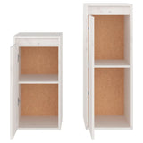 TV Cabinets 2 pcs White Solid Wood Pine - Top-Down View