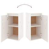 TV Cabinets 3 pcs White Solid Wood Pine - Rear View