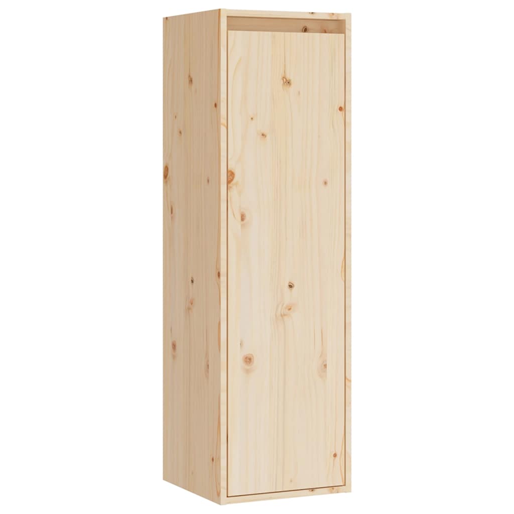3 Piece TV Cabinet Set Solid Wood Pine
