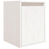 TV Cabinets 3 pcs White Solid Wood Pine - 45-Degree Angle