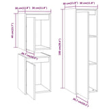 TV Cabinets 3 pcs White Solid Wood Pine - Extra Image