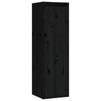 3 Piece TV Cabinet Set Black Solid Wood Pine