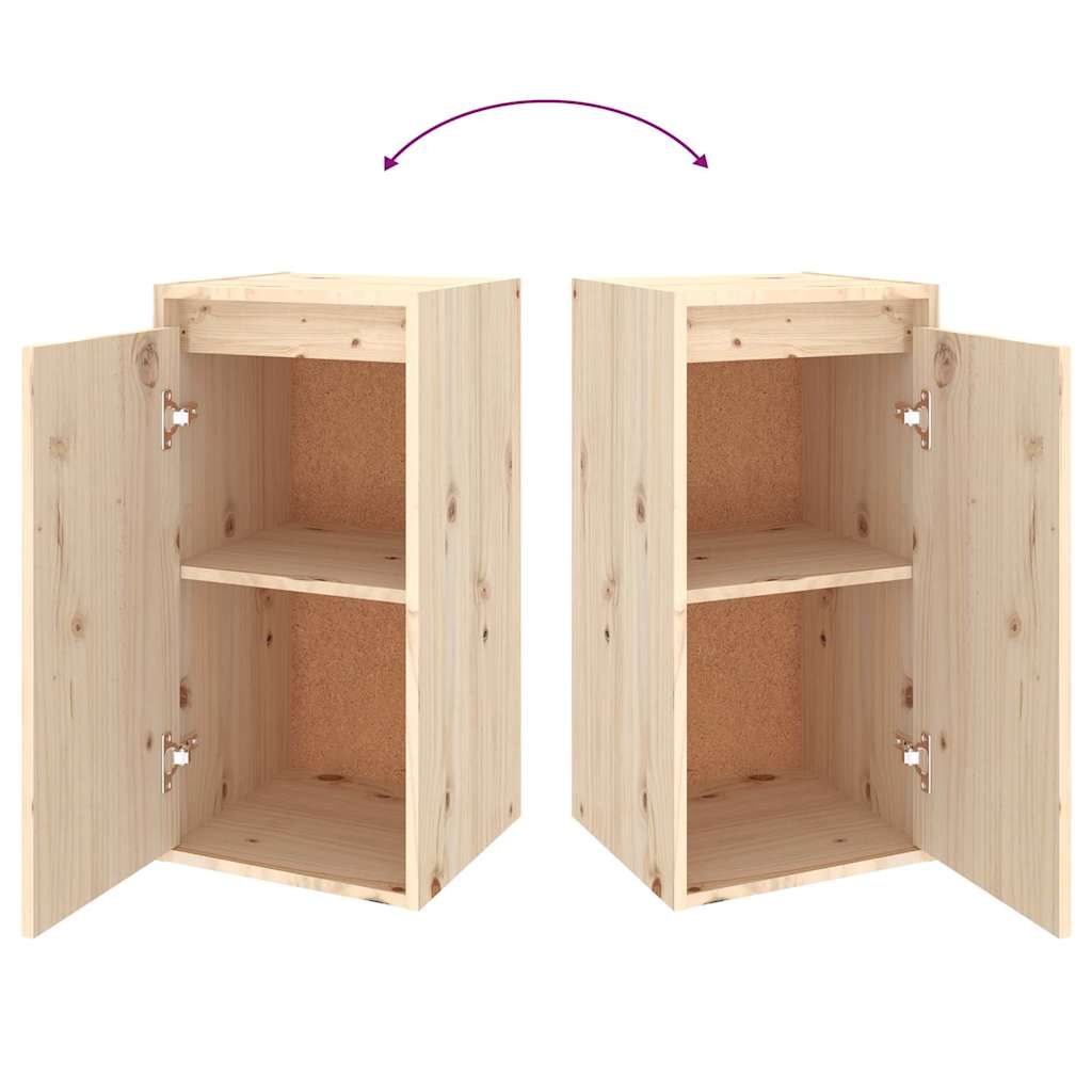 4 Piece TV Cabinet Set Solid Wood Pine