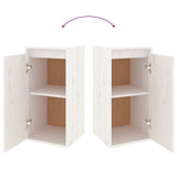 TV Cabinets 4 pcs White Solid Wood Pine