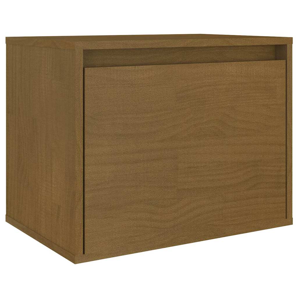 6 Piece TV Cabinet Set Honey Brown Solid Wood Pine