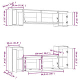 TV Cabinets 6 pcs White Solid Wood Pine